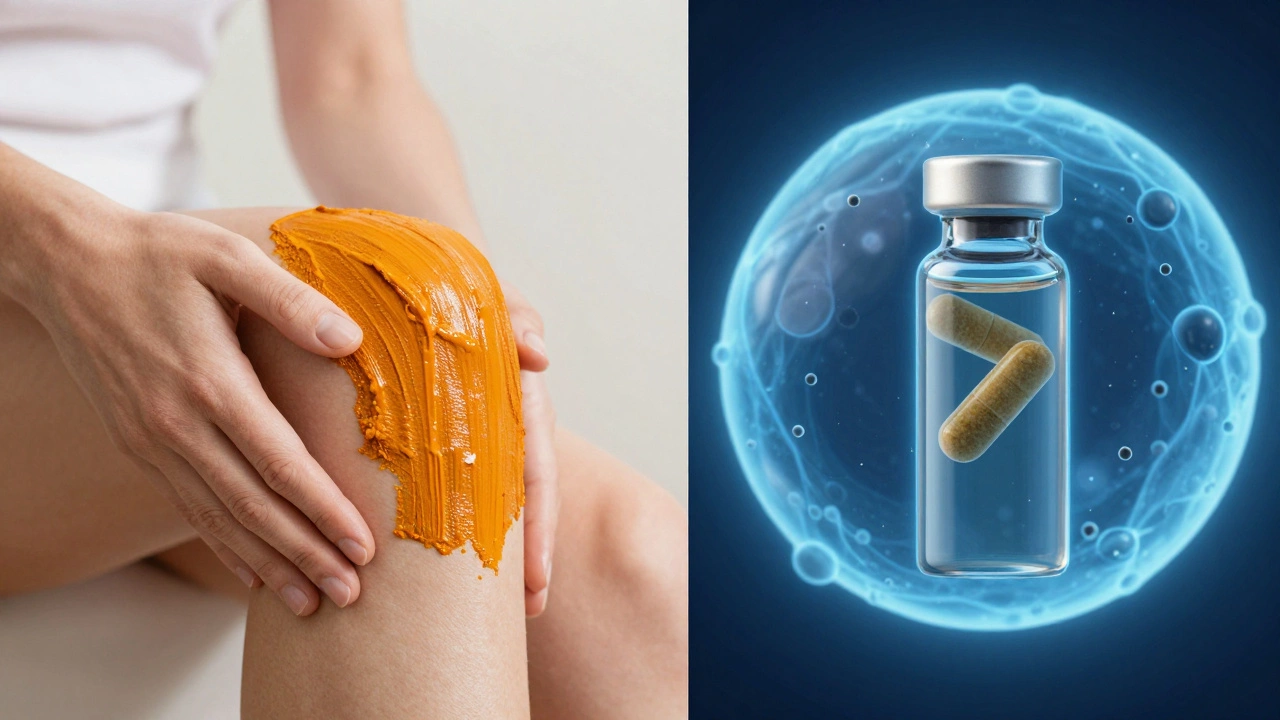 Turmeric application and heavy metal contamination under microscope split.