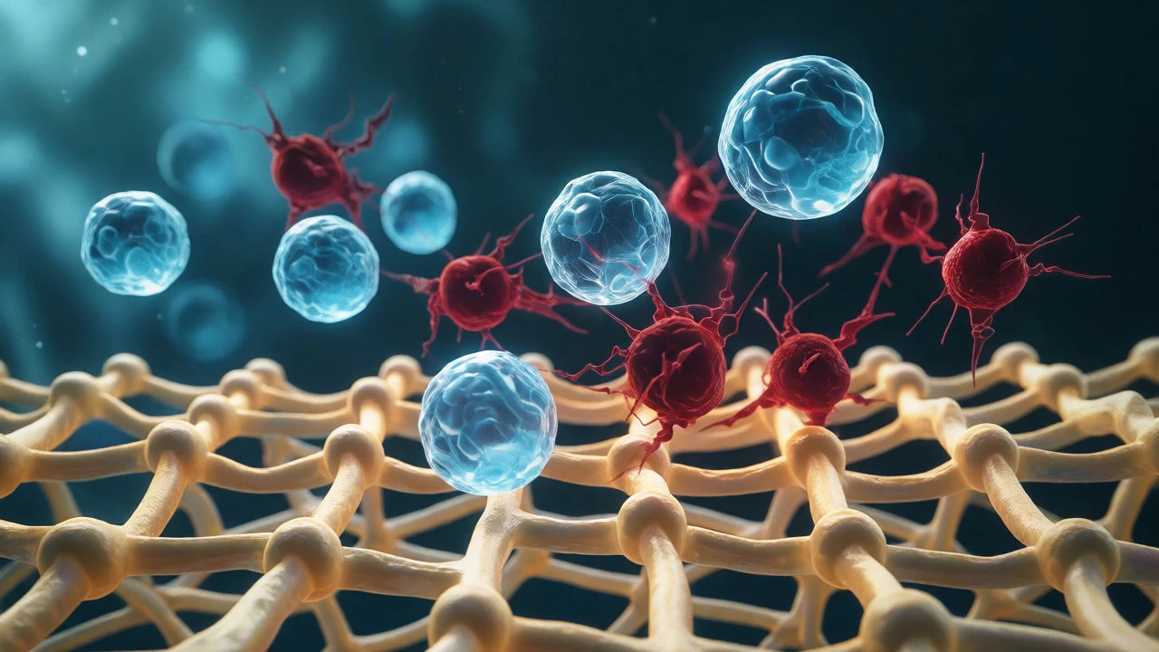 Visual of antioxidants protecting collagen fibers